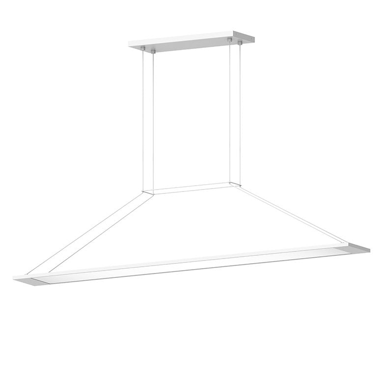 SONNEMAN Perfile 40" 1-Light LED Satin White Linear Suspension Pendant Light