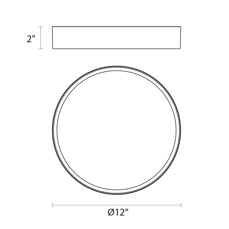 SONNEMAN Pi 12" Round LED Bright Satin Aluminum Metal and Acrylic Shade Surface Flush Mount Lighting