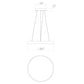 SONNEMAN Pi 24" LED 3000K Satin Black Round Pendant Light With 6' Cord Length