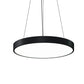 SONNEMAN Pi 24" LED 3000K Satin Black Round Pendant Light With 6' Cord Length