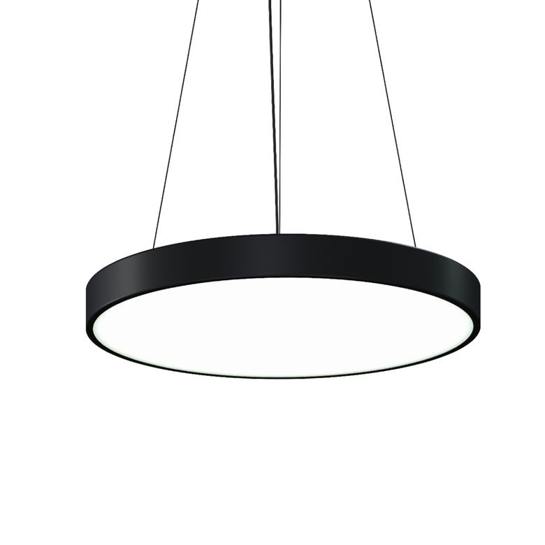 SONNEMAN Pi 24" LED 3000K Satin Black Round Pendant Light With 6' Cord Length