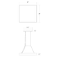 SONNEMAN Pi 24" LED 3000K Satin White Square Pendant Light With 6' Cord Length