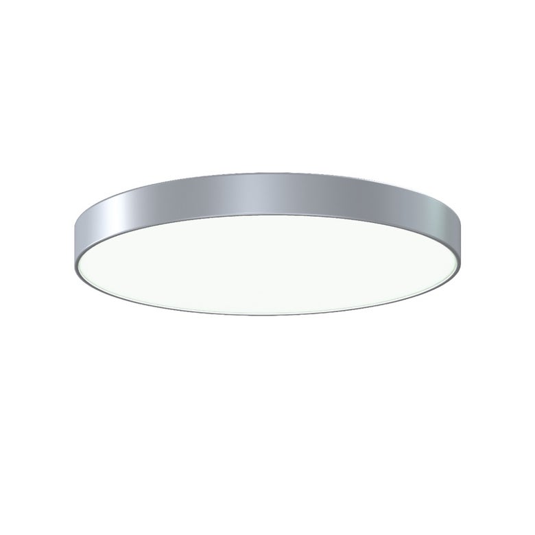 SONNEMAN Pi 24" Round LED 3500K Bright Satin Aluminum Metal and Acrylic Shade Surface Flush Mount Lighting