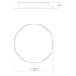 SONNEMAN Pi 24" Round LED 3500K Satin White Metal and Acrylic Shade Surface Flush Mount Lighting