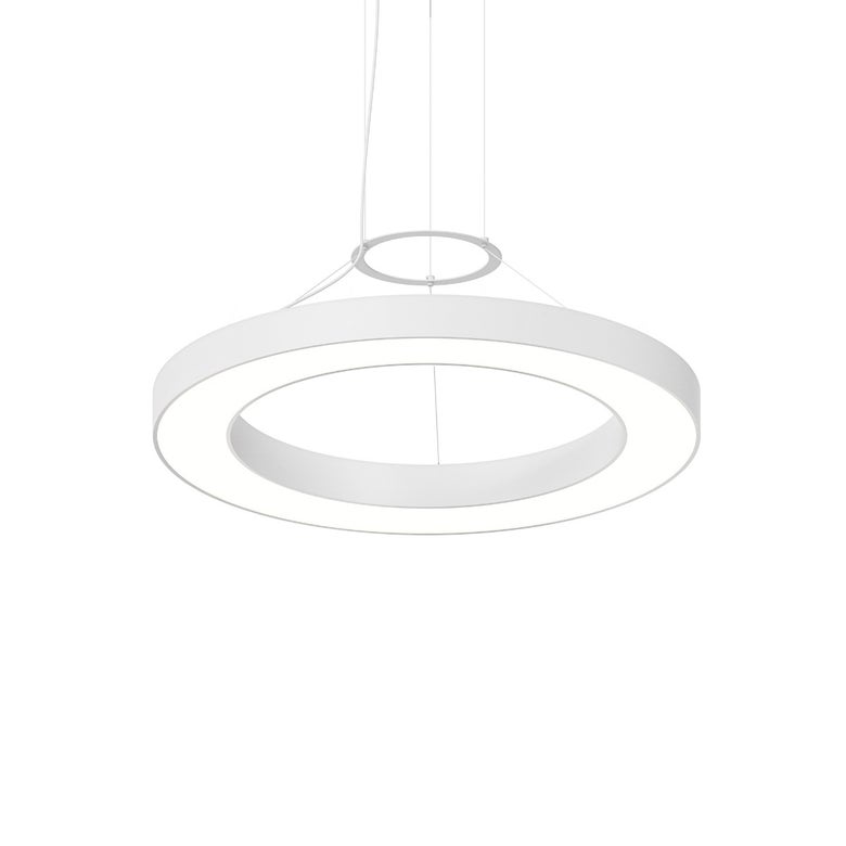 SONNEMAN Pi 30" LED 3000K Satin White Round Ring Pendant Light With 6' Cord Length