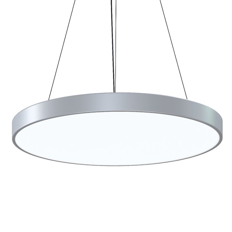 SONNEMAN Pi 30" LED 3500K Satin White Round Pendant Light With 6' Cord Length