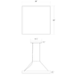 SONNEMAN Pi 30" LED 3500K Satin White Square Pendant Light With 6' Cord Length