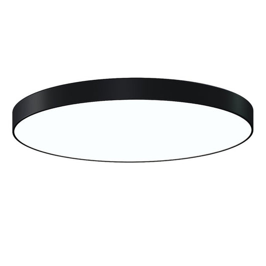 SONNEMAN Pi 30" Round LED 3500K Satin Black Metal and Acrylic Shade Surface Flush Mount Lighting