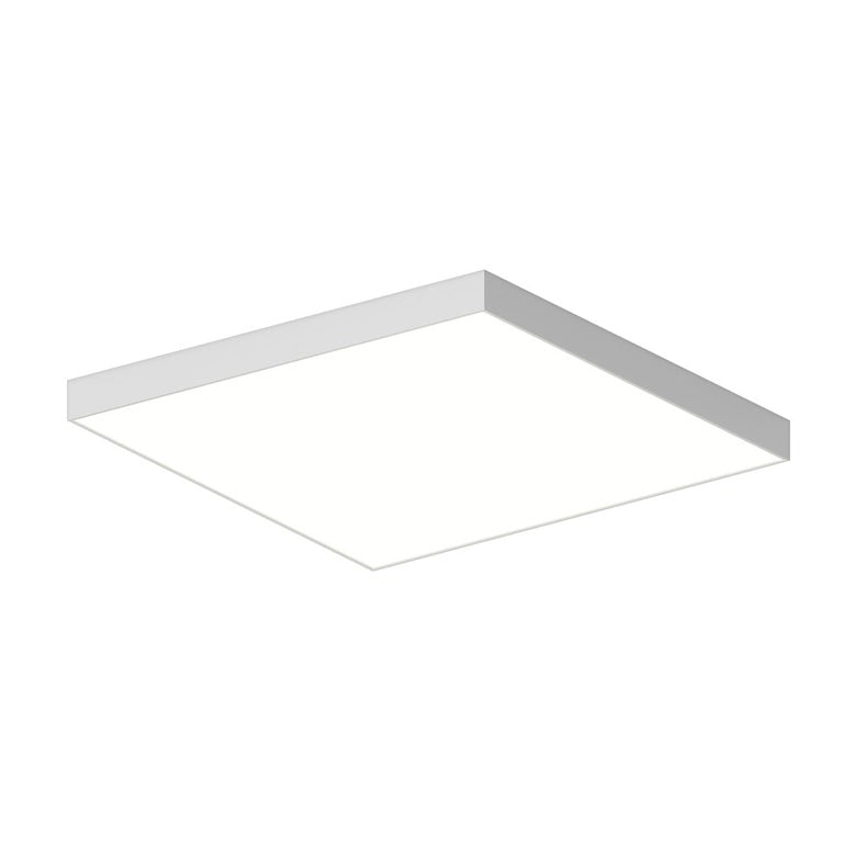 SONNEMAN Pi 30" Square LED Satin White Metal and Acrylic Shade Surface Flush Mount Lighting