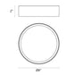 SONNEMAN Pi 8" Round LED Black Bronze Metal and Acrylic Shade Surface Flush Mount Lighting