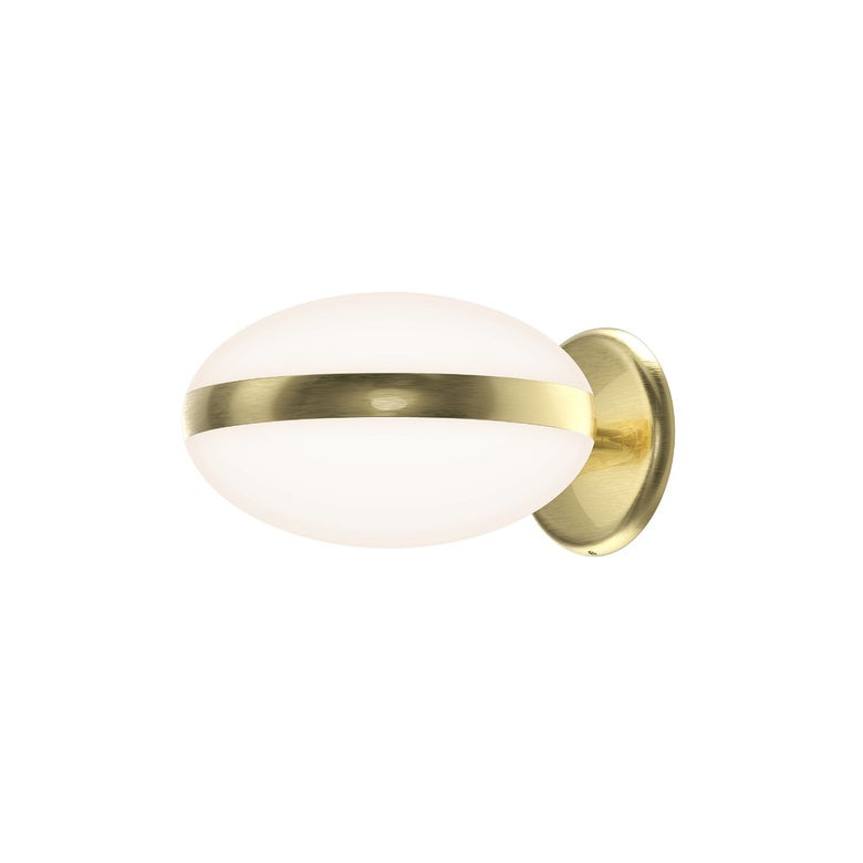 SONNEMAN Pillows 2-Light LED Brass White Optical Acrylic Shade Wall Sconce