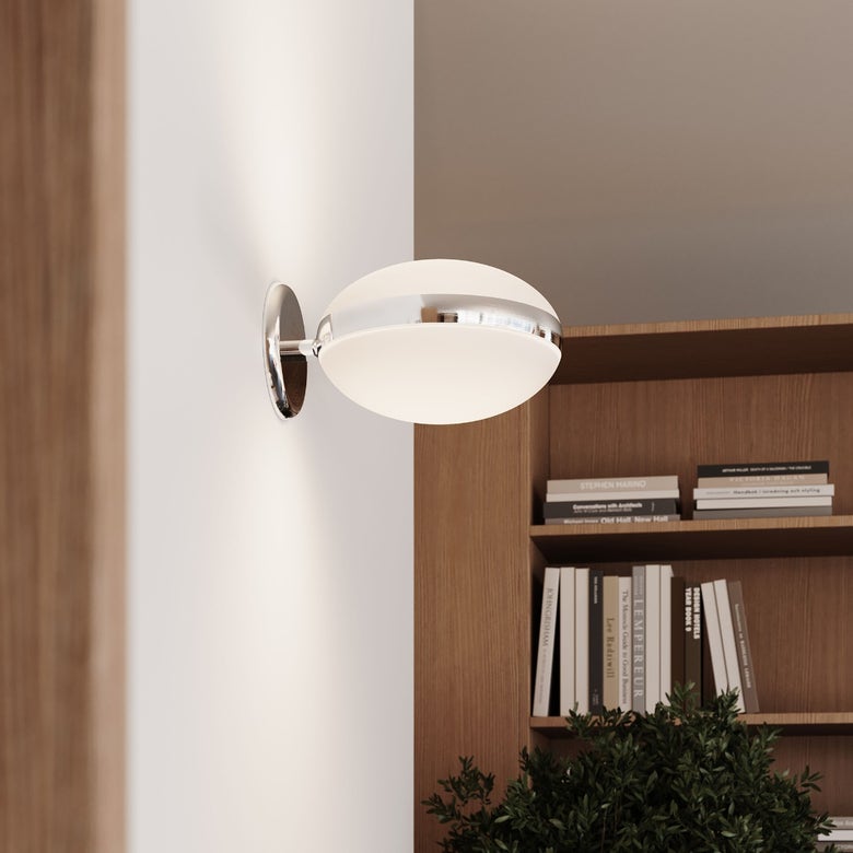 SONNEMAN Pillows 2-Light LED Polished Chrome White Optical Acrylic Shade Wall Sconce