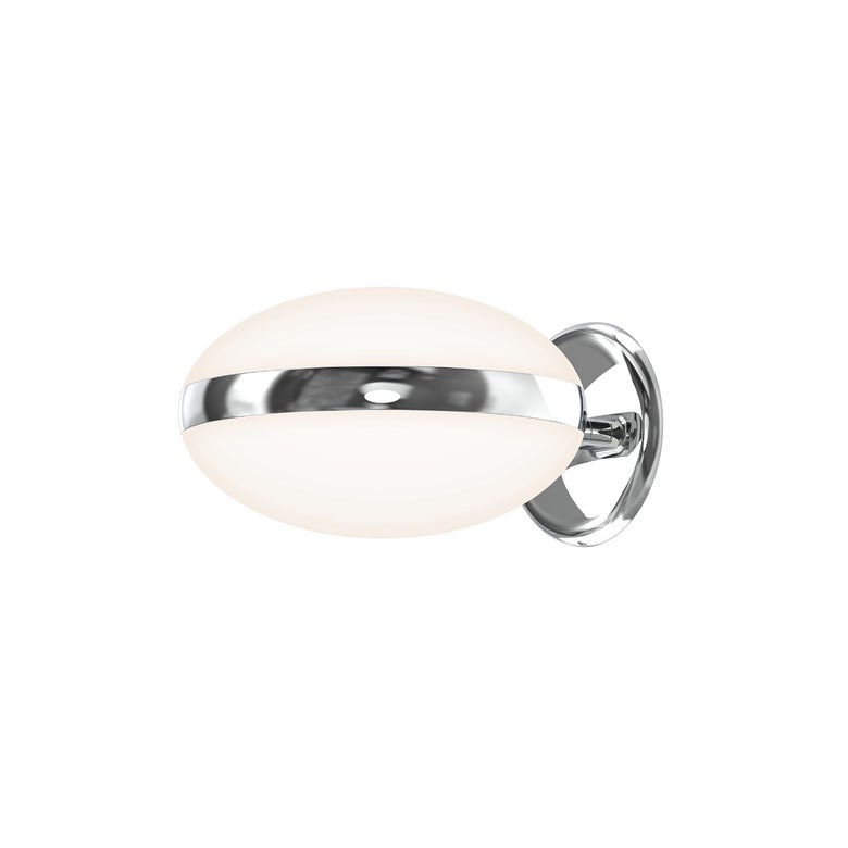 SONNEMAN Pillows 2-Light LED Polished Chrome White Optical Acrylic Shade Wall Sconce