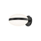 SONNEMAN Pillows 2-Light LED Satin Black White Optical Acrylic Shade Wall Sconce