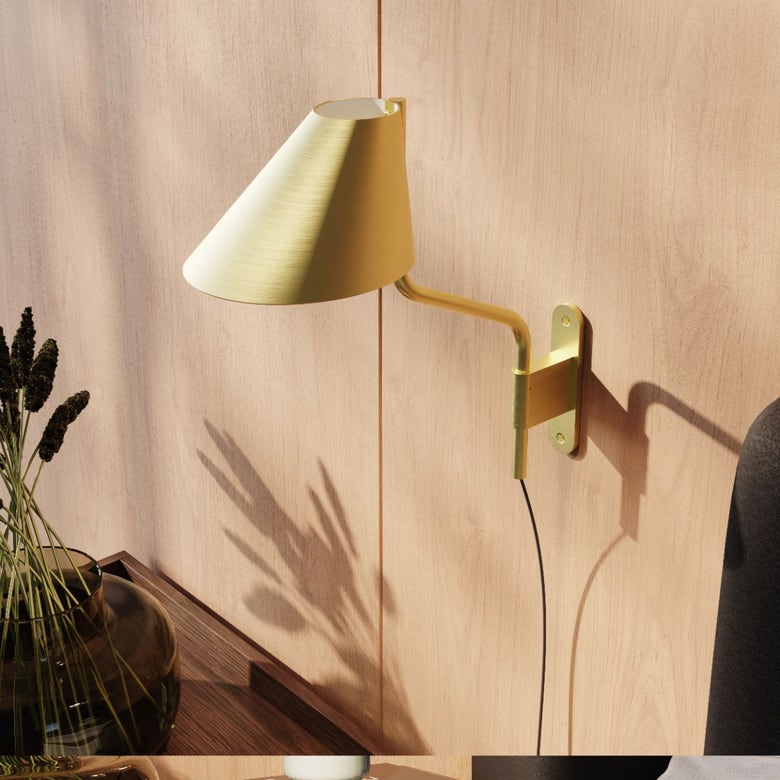 SONNEMAN Pitch 1-Light LED Standard Brass Metal Shade Wall Lamp