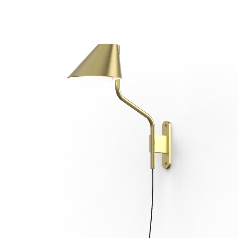 SONNEMAN Pitch 1-Light LED Standard Brass Metal Shade Wall Lamp