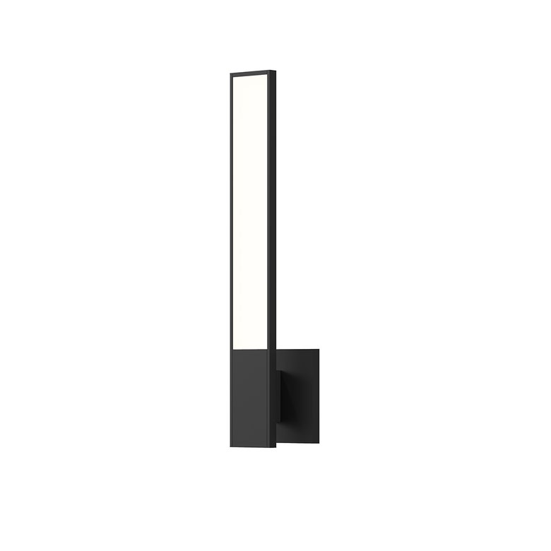 SONNEMAN Planes 1-Light LED Satin Black Aluminum With Flat Panel Wall Sconce