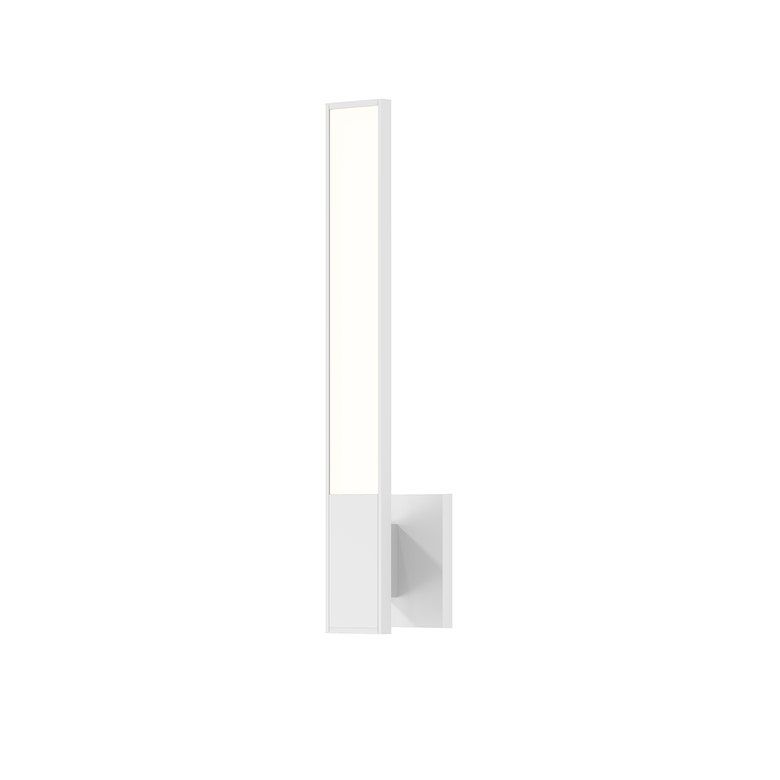 SONNEMAN Planes 1-Light LED Satin White Aluminum With Flat Panel Wall Sconce