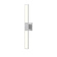 SONNEMAN Planes 24" 2-Light LED Bright Satin Aluminum Flat Panel Shade Double Sconce Lighting