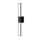 SONNEMAN Planes 24" 2-Light LED Satin Black Flat Panel Shade Double Sconce Lighting