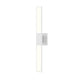SONNEMAN Planes 24" 2-Light LED Satin White Flat Panel Shade Double Sconce Lighting