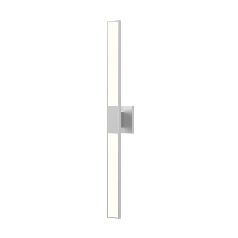 SONNEMAN Planes 32" 2-Light LED Bright Satin Aluminum Flat Panel Shade Double Sconce Lighting