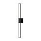 SONNEMAN Planes 32" 2-Light LED Satin Black Flat Panel Shade Double Sconce Lighting