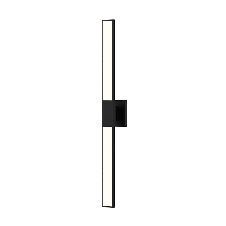 SONNEMAN Planes 32" 2-Light LED Satin Black Flat Panel Shade Double Sconce Lighting