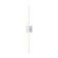 SONNEMAN Planes 32" 2-Light LED Satin White Flat Panel Shade Double Sconce Lighting