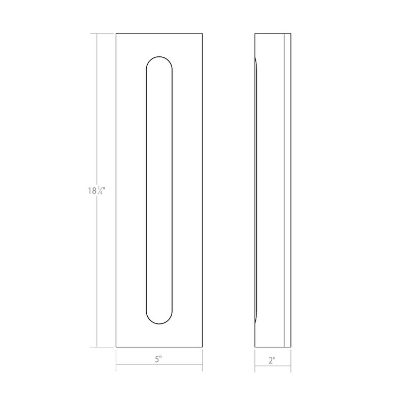 SONNEMAN Porta 18" 1-Light LED Textured White Optical Acrylic Shade Wall Sconce