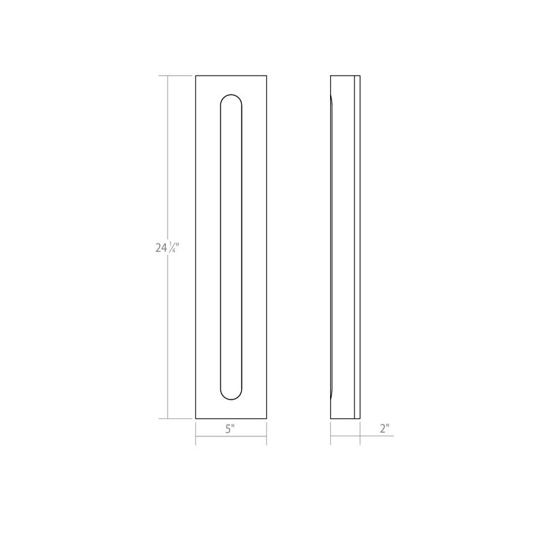 SONNEMAN Porta 24" 1-Light LED Textured White Optical Acrylic Shade Wall Sconce