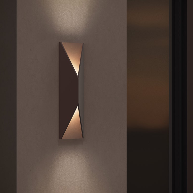 SONNEMAN Prisma 1-Light LED Standard Textured Bronze Aluminum Shade Wall Sconce