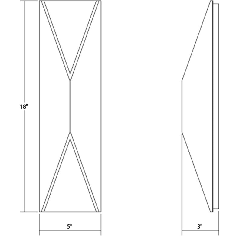 SONNEMAN Prisma 1-Light LED Tall Textured White Aluminum Shade Wall Sconce