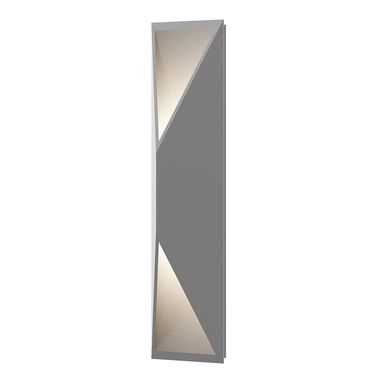 SONNEMAN Prisma 1-Light LED Tall Textured Gray Aluminum Shade Wall Sconce