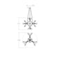 SONNEMAN Proton Beta 18-Light Polished Black Nickel Smoked Glass Shade Chandelier