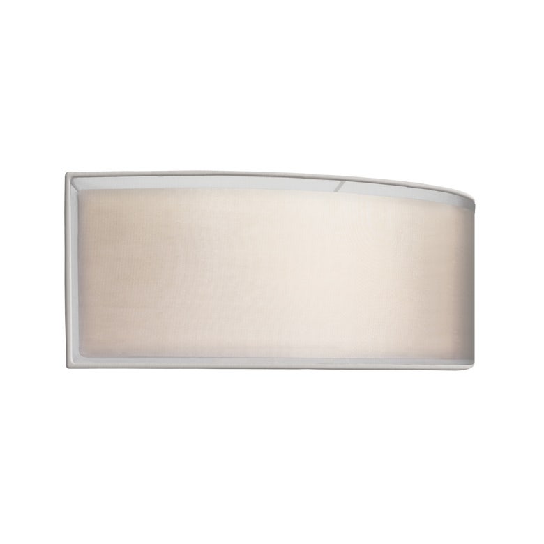 SONNEMAN Puri ADA 2-Light Satin Nickel Organza Silver Shade Wall Sconce