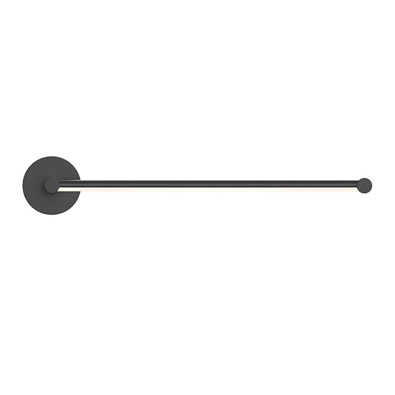 SONNEMAN Purolinear 360 24" 1-Light LED Satin Black Single Linear Shape Optical Acrylic Shade Wall Bar Lighting