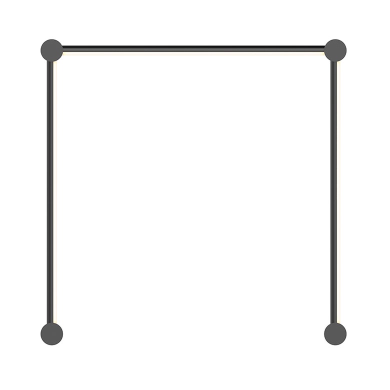 SONNEMAN Purolinear 360 24" 3-Light LED Satin Black Single N Shape Optical Acrylic Shade Wall Bar Lighting