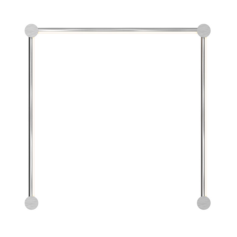 SONNEMAN Purolinear 360 24" 3-Light LED Satin Chrome Single N Shape Optical Acrylic Shade Wall Bar Lighting