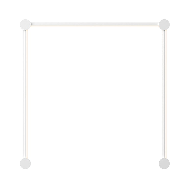 SONNEMAN Purolinear 360 24" 3-Light LED Satin White Single N Shape Optical Acrylic Shade Wall Bar Lighting