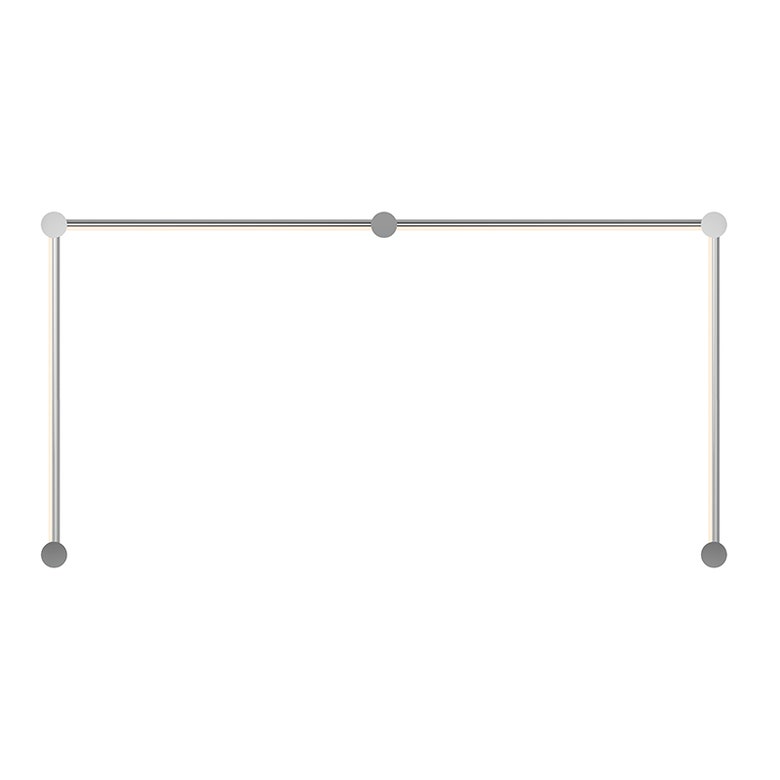 SONNEMAN Purolinear 360 24" 4-Light LED Polished Chrome Double N Shape Optical Acrylic Shade Wall Bar Lighting