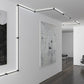 SONNEMAN Purolinear 360 24" 4-Light LED Satin Black Double N Shape Optical Acrylic Shade Wall Bar Lighting