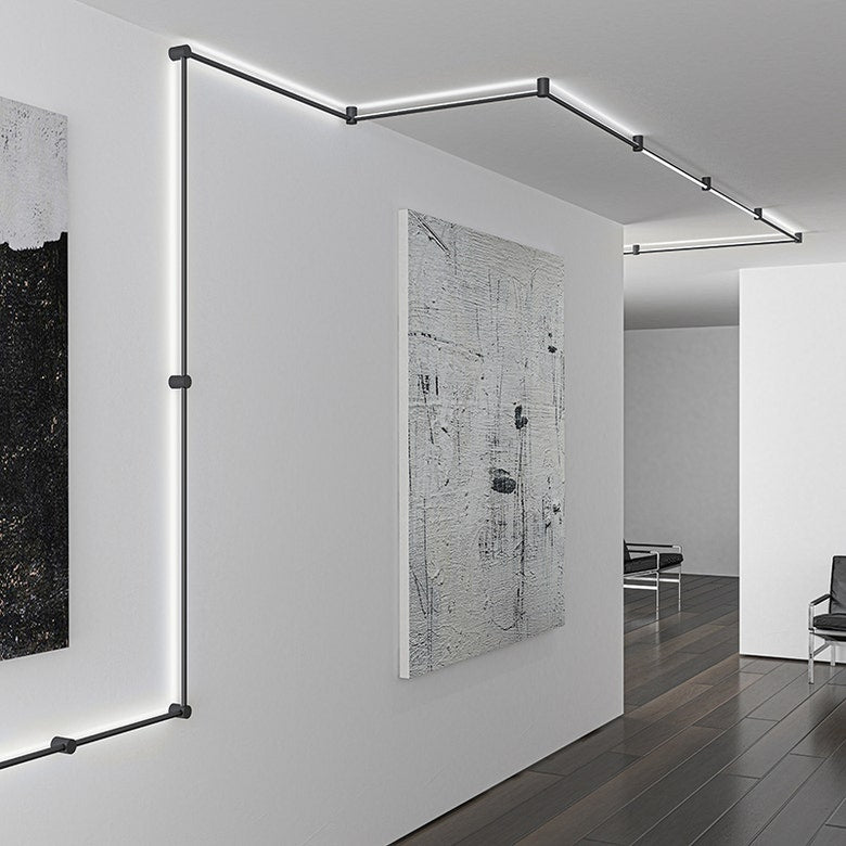 SONNEMAN Purolinear 360 24" 4-Light LED Satin Black Double N Shape Optical Acrylic Shade Wall Bar Lighting