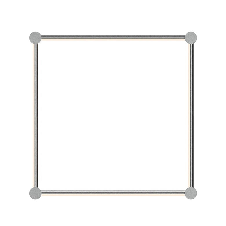 SONNEMAN Purolinear 360 24" 4-Light LED Satin Chrome Square Shape Optical Acrylic Shade Wall Bar Lighting