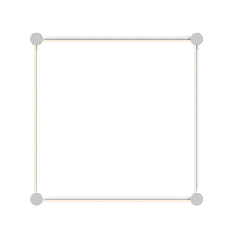 SONNEMAN Purolinear 360 24" 4-Light LED Satin White Square Shape Optical Acrylic Shade Wall Bar Lighting