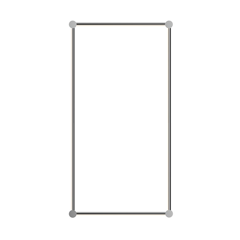SONNEMAN Purolinear 360 24" x 48" 2-Light LED Polished Chrome Rectangle Shape Optical Acrylic Shade Wall Bar Lighting