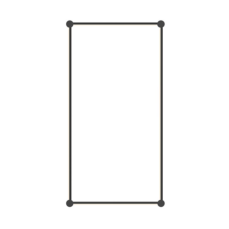 SONNEMAN Purolinear 360 24" x 48" 2-Light LED Satin Black Rectangle Shape Optical Acrylic Shade Wall Bar Lighting