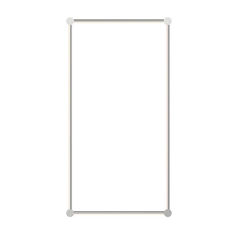 SONNEMAN Purolinear 360 24" x 48" 2-Light LED Satin Chrome Rectangle Shape Optical Acrylic Shade Wall Bar Lighting