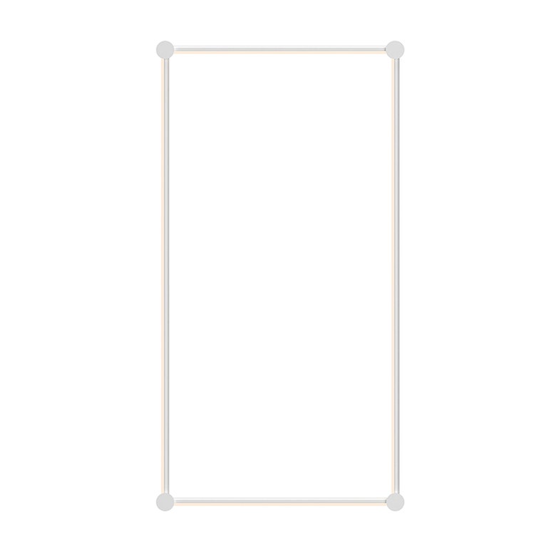SONNEMAN Purolinear 360 24" x 48" 2-Light LED Satin White Rectangle Shape Optical Acrylic Shade Wall Bar Lighting