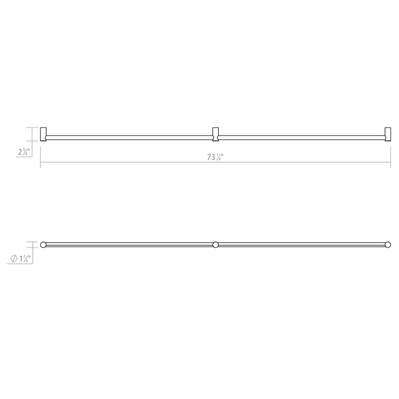 SONNEMAN Purolinear 360 36" 2-Light LED Satin Chrome Double Linear Shape Optical Acrylic Shade Wall Bar Lighting
